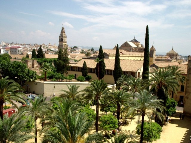 P5230178 Uitzicht op de mezquita  - Alcazar de los reyes christianos - Cordoba